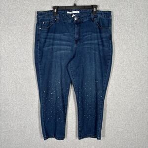 Celebrity Pink Jeans Womens 18 Crop‎ Ankle Embellished Sequins Boho Western
